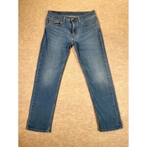 Levi's 511 Slim Fit Jeans Mens 31x30 Blue Whiskering Denim Cotton Straight‎ Leg